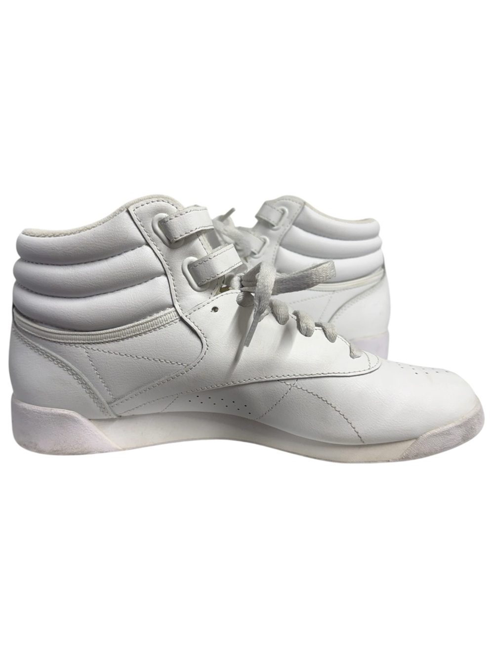 Reebok Freestyle High-Top Leather Sneakers Sz 9 - Picture 3 of 9